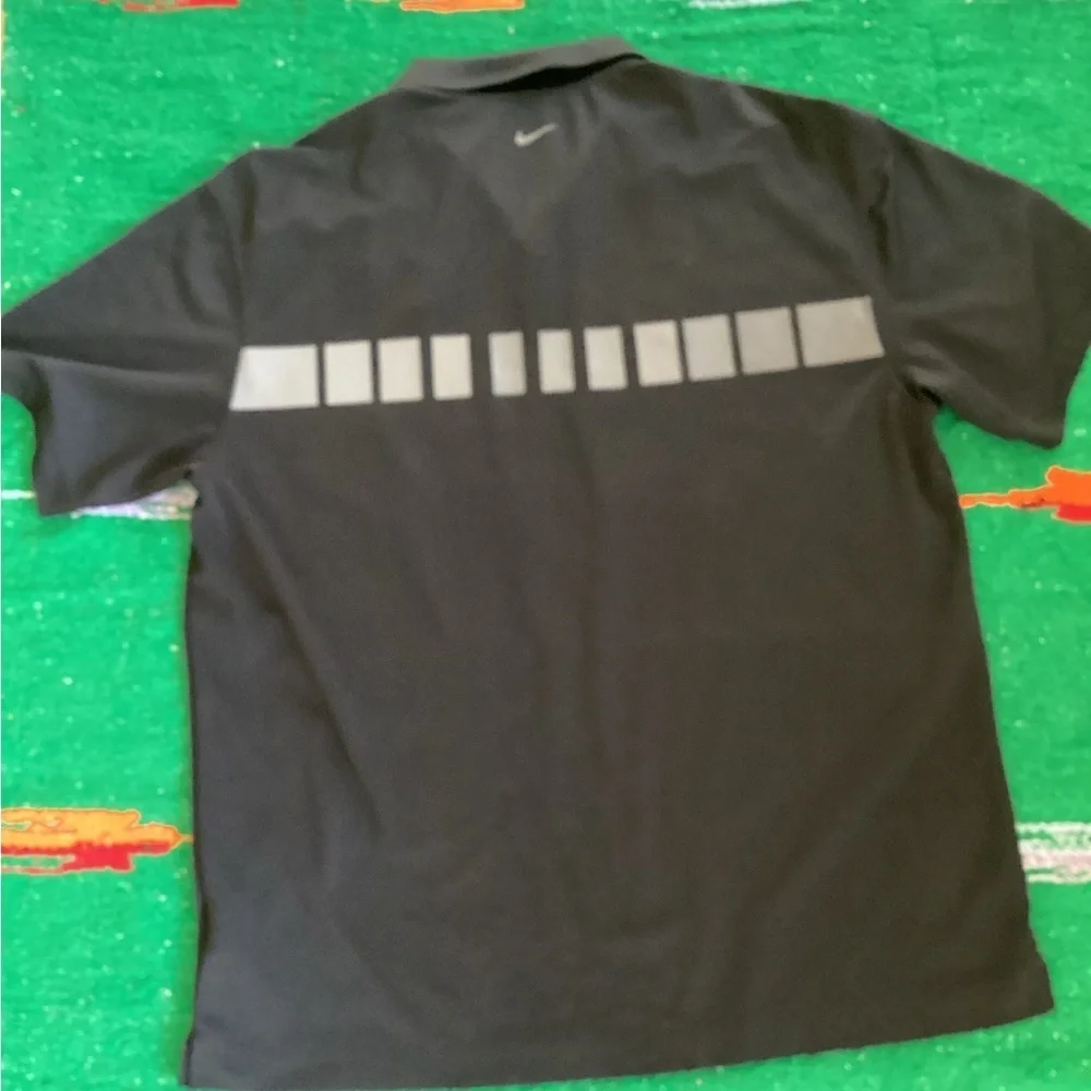 Nike Golf Dri-Fit Black Polo Shirt Oregon Clay-SZ XL PIT TO PIT 22” Length 30’